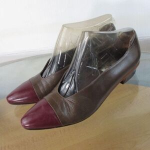 Bandolino Collection Vintage Italy Flats Brown Leather Women's Size 8.5 N